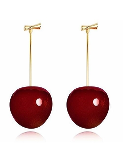 Wowanoo Cherry Earring Fruit Drop Dangle for Women