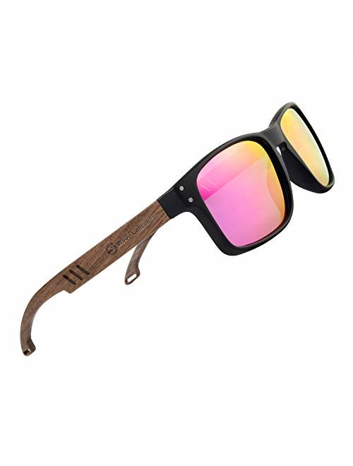 SKADINO Sunglasses For Men With Polarized Lens Handmade Bamboo Sunglasses For Men&Women