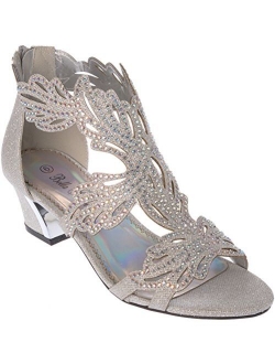 lime03 Women's Evening Sandal Rhinestone Dress-Shoes