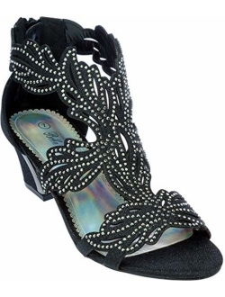 lime03 Women's Evening Sandal Rhinestone Dress-Shoes