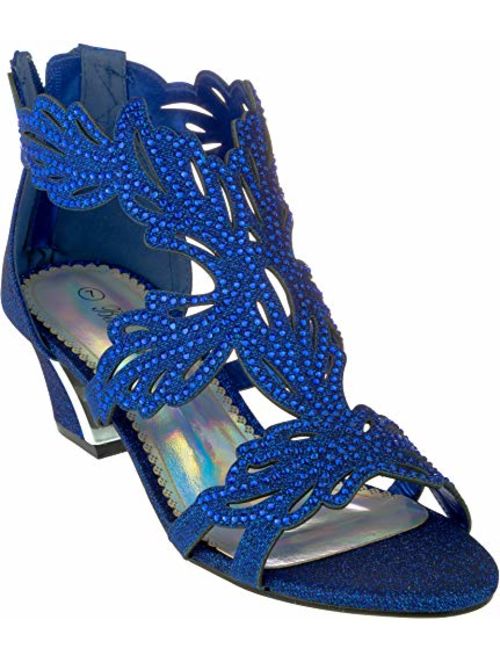 lime03 Women's Evening Sandal Rhinestone Dress-Shoes