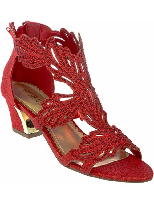 lime03 Women's Evening Sandal Rhinestone Dress-Shoes