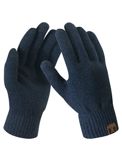 Women's Winter Touchscreen Stretch Thermal Magic Gloves Warm Wool Knitted Thick Fleece Lined Texting Gloves for Women