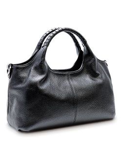 Womens Genuine Leather Handbags Tote Bag Shoulder Bag Top Handle Satchel Designer Ladies Purse Hobo Crossbody Bags