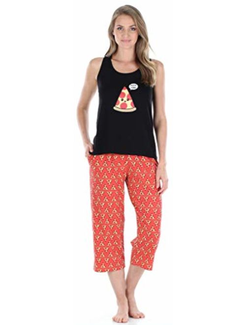 Sleepyheads Women's Sleepwear Jersey Lightweight Capri Pajama Set