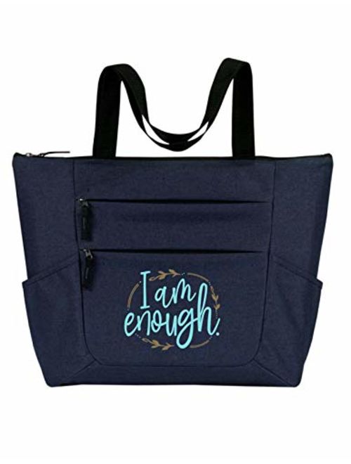 Large Inspirational Zippered Tote Bags with Pockets for Women - Perfect for Work, Gifts, Church, Travel