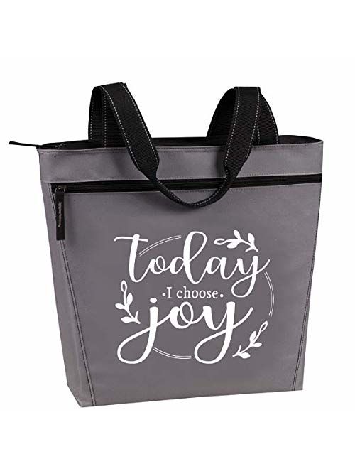 Large Inspirational Zippered Tote Bags with Pockets for Women - Perfect for Work, Gifts, Church, Travel