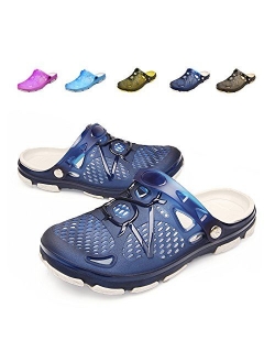 techcity Unisex Garden Clogs Outdoor Walking Sandals Breathable Sport Slides Summer Non Slip Pool Beach Shower Slippers Shoes