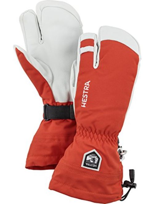 Hestra Army Leather Heli Ski Glove - Classic 3-Finger Snow Glove for Skiing and Mountaineering