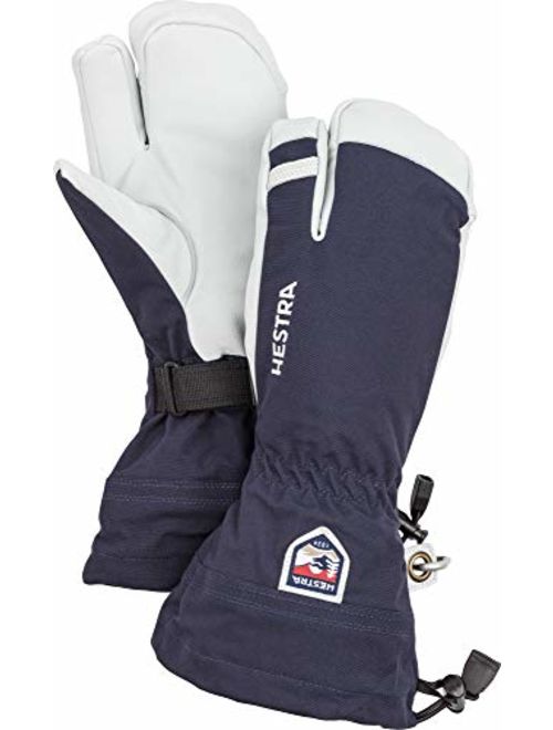 Hestra Army Leather Heli Ski Glove - Classic 3-Finger Snow Glove for Skiing and Mountaineering