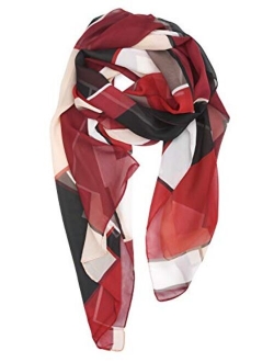 YOUR SMILE Ladies/Women's Lightweight Floral Print/Solid Color mixture Shawl Scarf For Spring Summer season