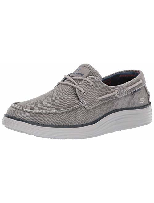 Skechers Men's Status 2.0-Lorano Moc Toe Canvas Deck Shoe Oxford