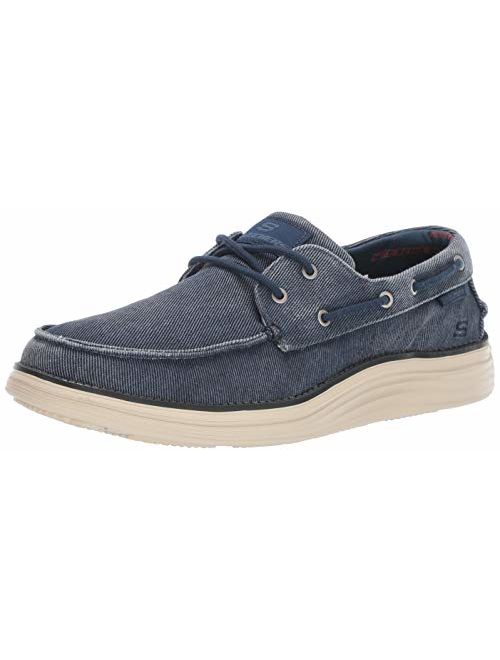 Skechers Men's Status 2.0-Lorano Moc Toe Canvas Deck Shoe Oxford