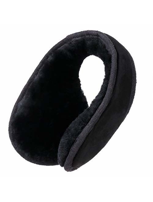 Winter Sheepskin Ear Muffs, Australian Wool Ear Warmer, Outdoor Classic Soft Earmuffs, One size