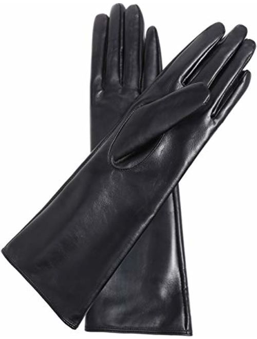 Vikideer Women's Leather Gloves Long Sleeves Full Touchscreen Winter Warm Lined Elegant Type