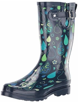 Women's Printed Tall Waterproof Rain Boot