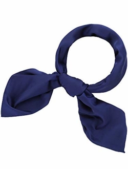 Satinior Chiffon Scarf Square Handkerchief Satin Ribbon Scarf Neck Scarf for Women Girls Ladies Favor