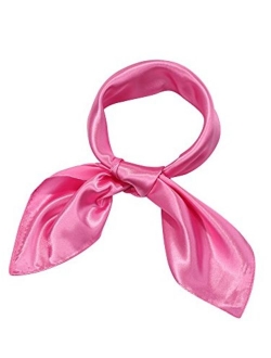 Satinior Chiffon Scarf Square Handkerchief Satin Ribbon Scarf Neck Scarf for Women Girls Ladies Favor