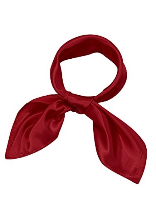 Satinior Chiffon Scarf Square Handkerchief Satin Ribbon Scarf Neck Scarf for Women Girls Ladies Favor