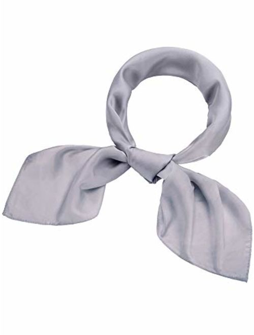 Satinior Chiffon Scarf Square Handkerchief Satin Ribbon Scarf Neck Scarf for Women Girls Ladies Favor