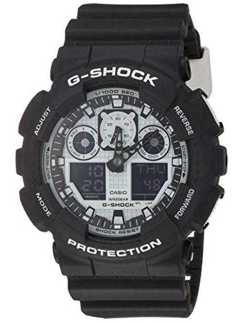 Casio G-Shock GA-100BW-1A White and Black Series Luxury Watch - Black/One Size