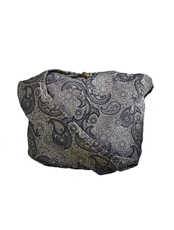 BTP! Thai Cotton Hippie Hobo Sling Crossbody Bag eco Friendly Shopping bag Paisley Print Large