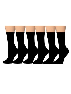 Tipi Toe Women's 6-Pairs Colorful Funky Patterned Crew Dress Socks