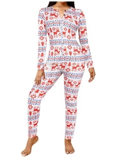 Bandage One Piece Pajama Romper Underwear Set Long Sleeve Jumpsuit Sleepwear for Women