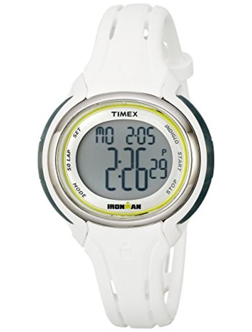 Timex Mid-Size Ironman Sleek 50 Round Silicone Strap Watch