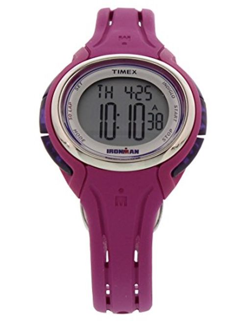 Timex Mid-Size Ironman Sleek 50 Round Silicone Strap Watch