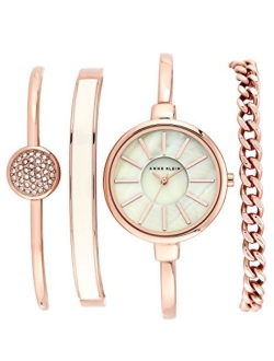 Women's Bangle Watch and Swarovski Crystal Bracelet Set, AK/1470