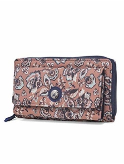 Bulk Cargo Womens RFID Wallet Clutch Zip Around Organizer