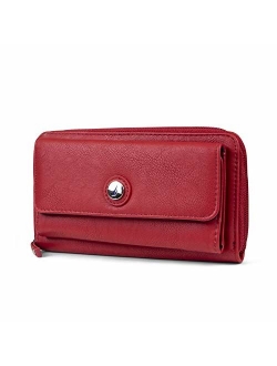 Bulk Cargo Womens RFID Wallet Clutch Zip Around Organizer