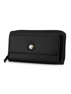 Bulk Cargo Womens RFID Wallet Clutch Zip Around Organizer