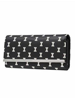 Mundi File Master Womens RFID Blocking Wallet Clutch Organizer With Change Pocket