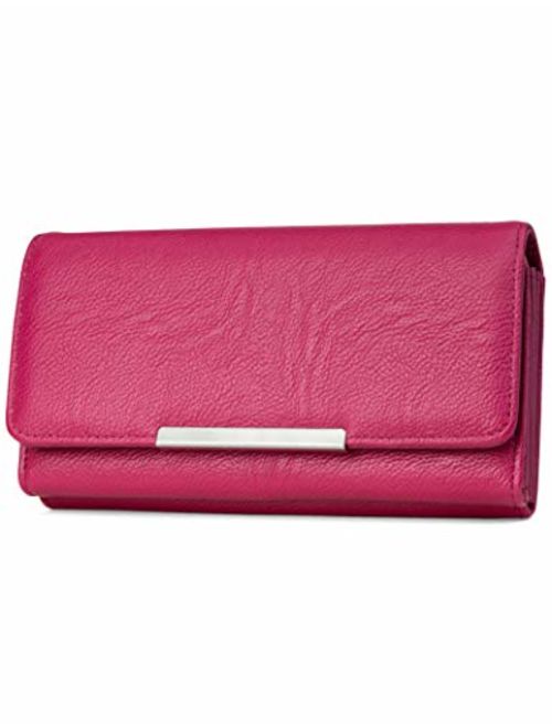 Mundi File Master Womens RFID Blocking Wallet Clutch Organizer With Change Pocket