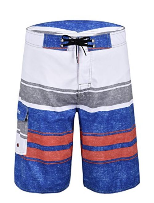 unitop Men's Board Shorts Summer Holiday Surf Trunks Quick Dry