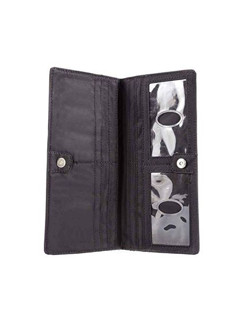 Big Skinny Women's Executive Bi-Fold Checkbook Slim Wallet, Holds Up to 40 Cards