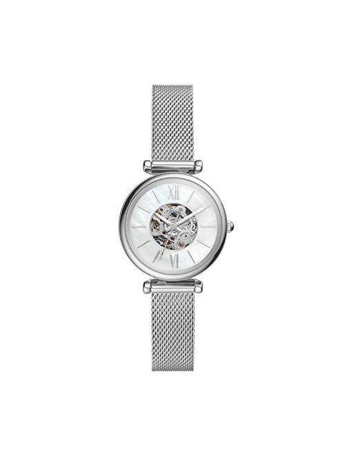 Fossil Women Mini Carlie Stainless Steel and Mesh Casual Quartz Watch