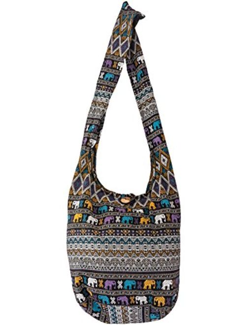 SLING Bag COTTON 40 PRINTs Men or Women CROSSBODY bag LARGE BOHO hippie hobo handbag