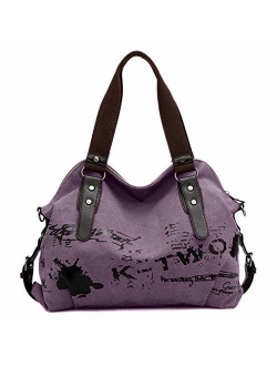 Women Handbag Casual Vintage Hobo Canvas Daily Purse Shoulder Tote Shopper Bag