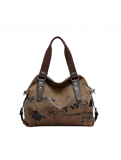 Women Handbag Casual Vintage Hobo Canvas Daily Purse Shoulder Tote Shopper Bag