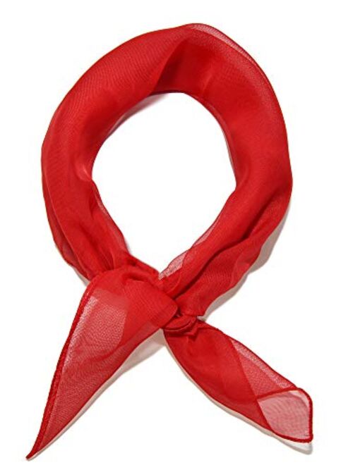 Sidecca Retro Classic Chiffon Square Neck Head Scarf