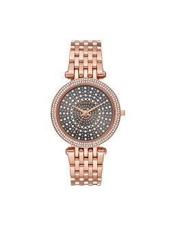 Women's Darci Watch- Glamorous Three Hand Quartz Movement Wrist Watch with Crystal Bezel