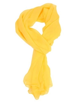 Love Lakeside Solid Color and Polka Dot Silk Blend, Lightweight, Modern Scarf