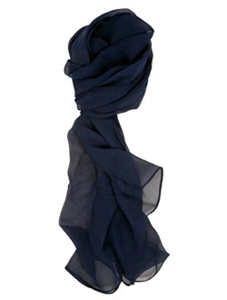 Love Lakeside Solid Color and Polka Dot Silk Blend, Lightweight, Modern Scarf