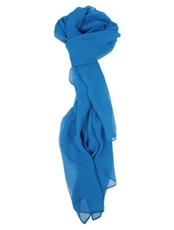 Love Lakeside Solid Color and Polka Dot Silk Blend, Lightweight, Modern Scarf