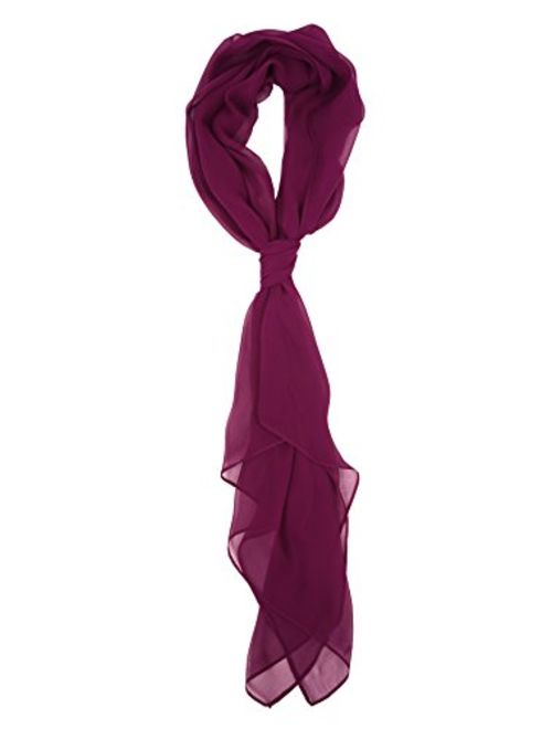 Love Lakeside Solid Color and Polka Dot Silk Blend, Lightweight, Modern Scarf