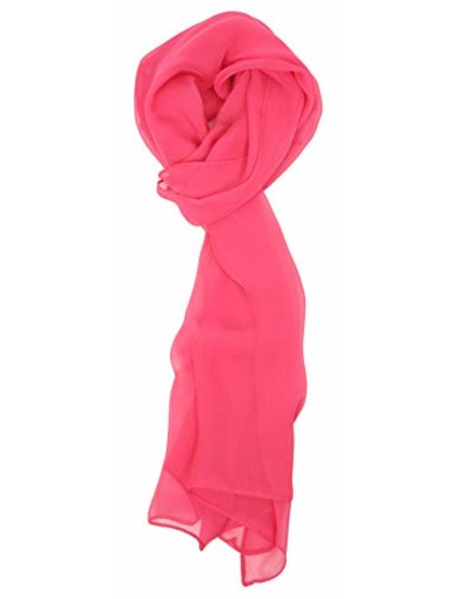 Love Lakeside Solid Color and Polka Dot Silk Blend, Lightweight, Modern Scarf