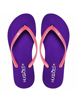 HUGGOES - Ultra Soft Comfortable Natural Rubber Summer Beach Flip Flops for Women